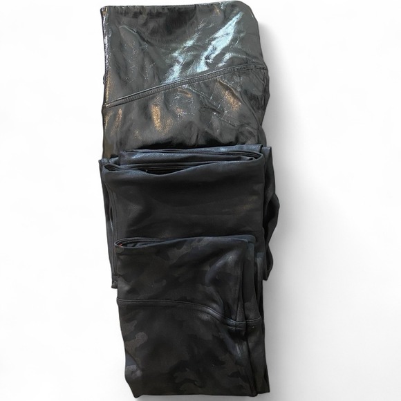 [Lot of 3] Spanx‎ Sara Blakely Women Leggings 2 Pair XL, 1 Pair Small Black - Picture 1 of 4